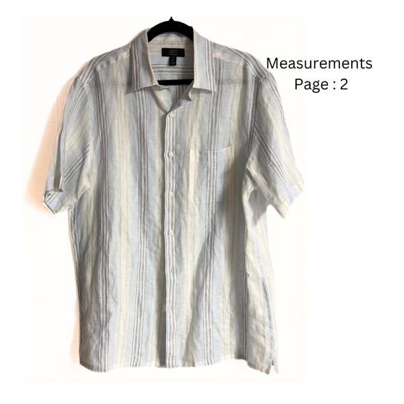 Linen Club Room Shirt Sz: M / Luxury Linen Old-Money Cigar Resort Comfort Travel - Picture 1 of 7
